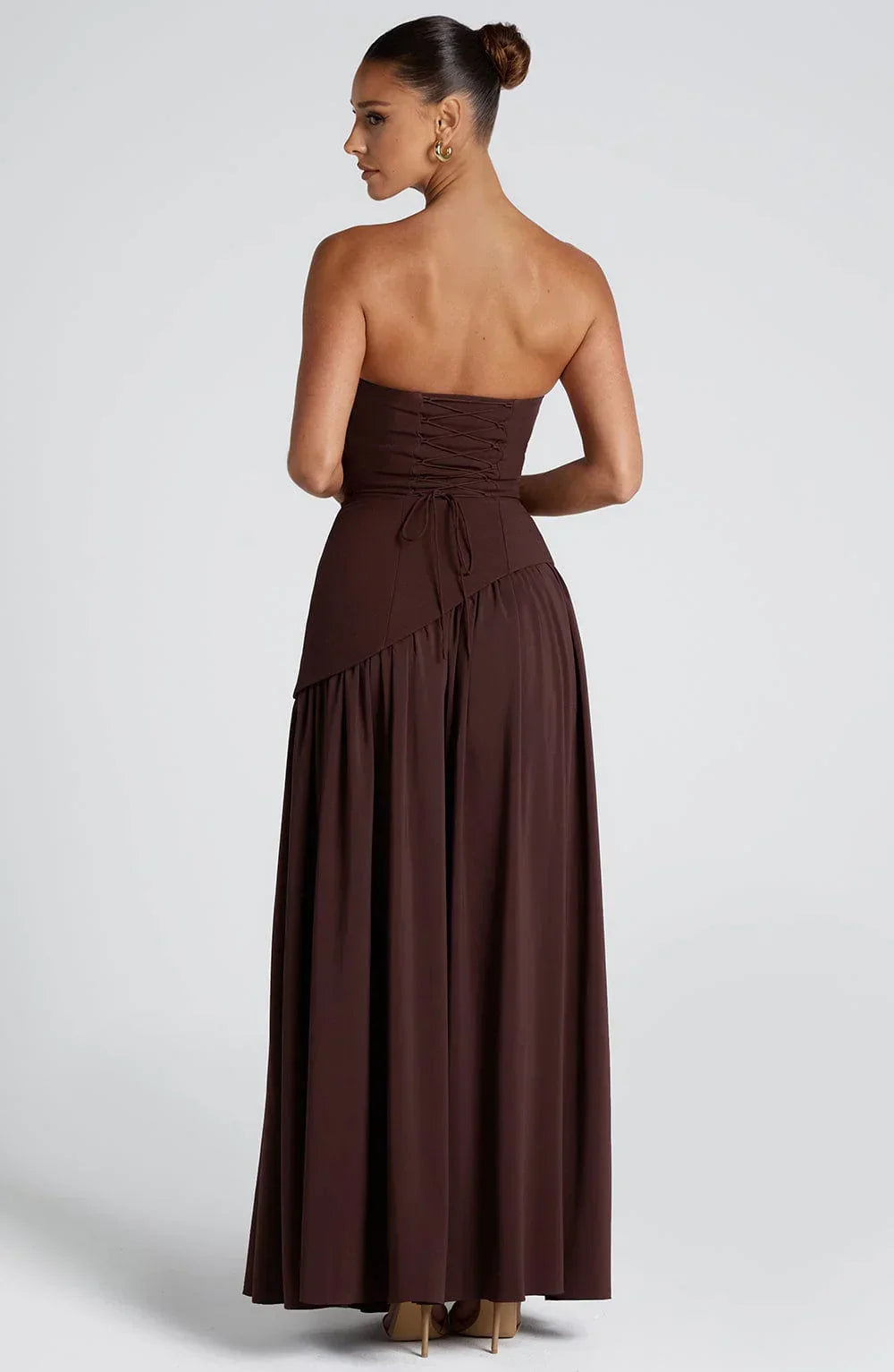 Wedding Guest Halterneck Maxi Dress with High Slit for Women