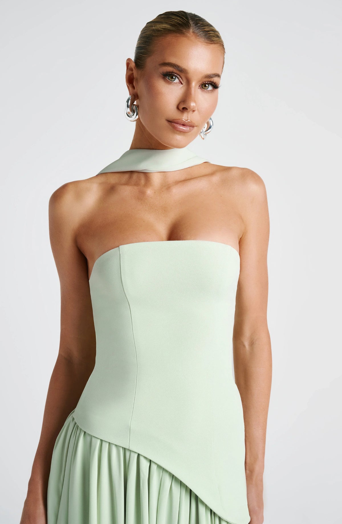 Wedding Guest Halterneck Maxi Dress with High Slit for Women