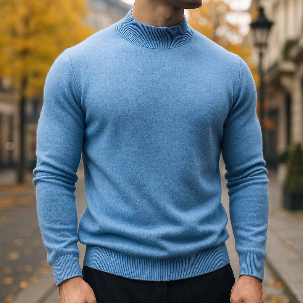 Roll Neck Knit Jumper for Men