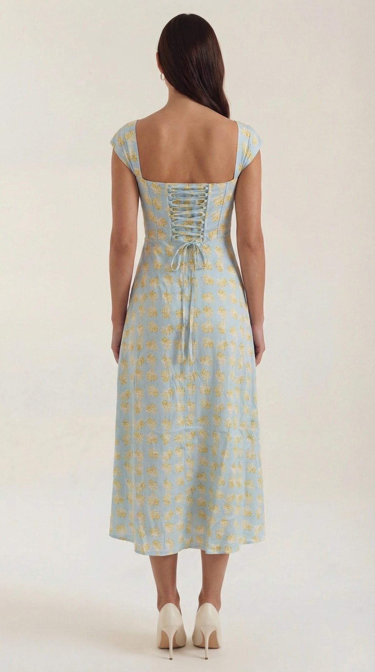 Floral A-Line Midi Dress Wedding Guest for Women