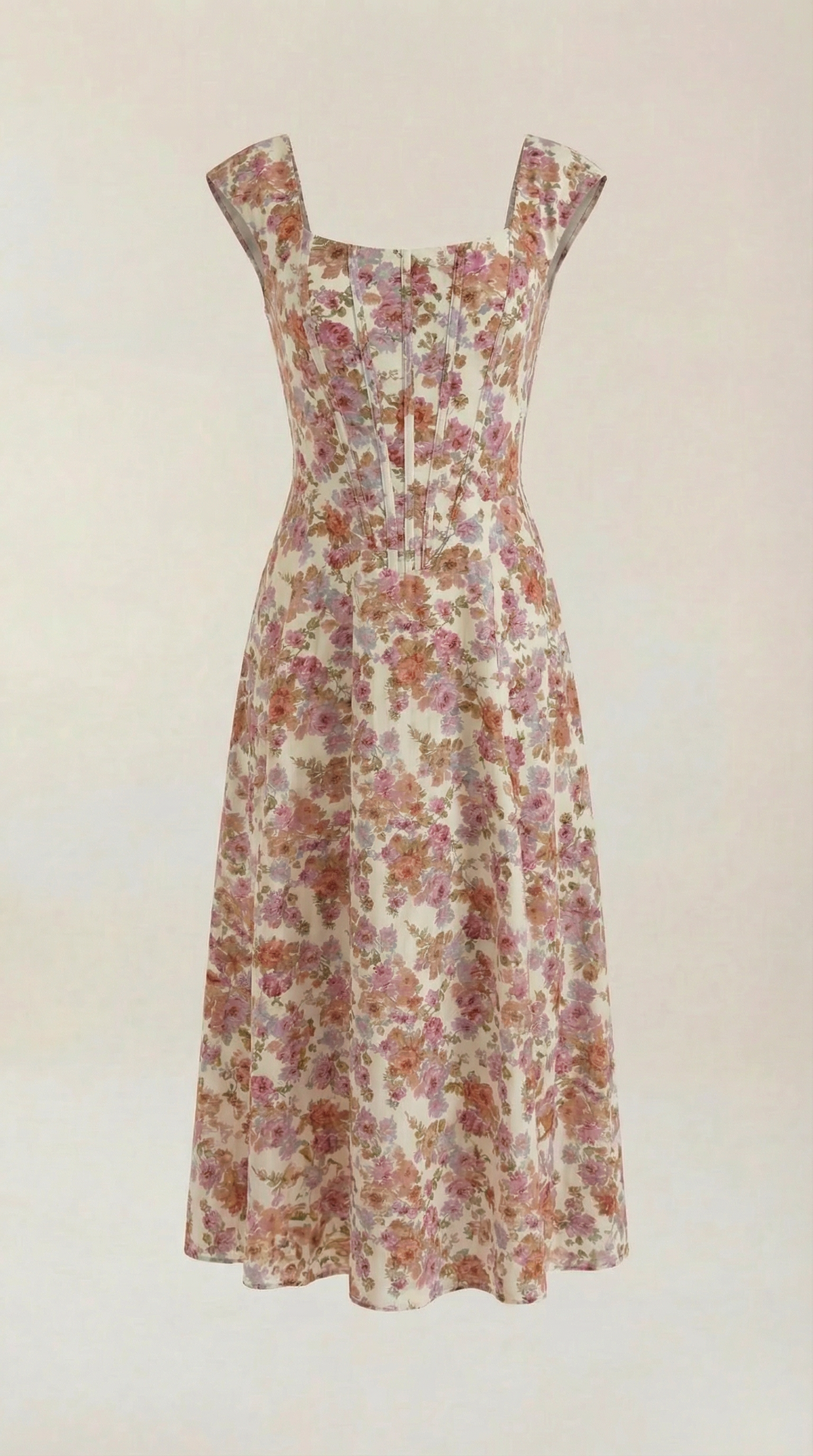 Floral A-Line Midi Dress Wedding Guest for Women