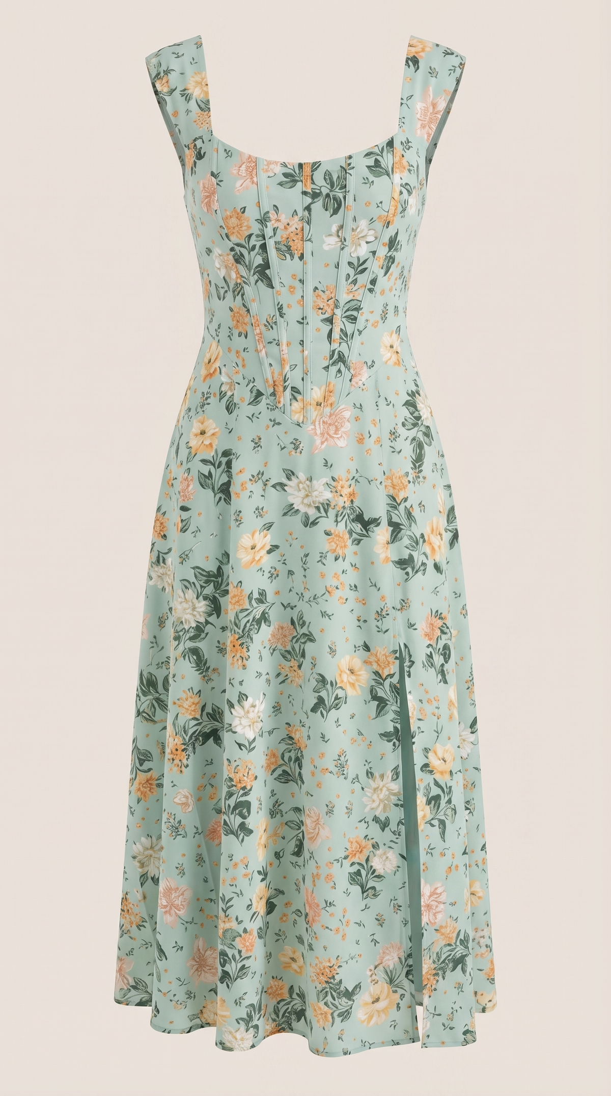 Floral A-Line Midi Dress Wedding Guest for Women