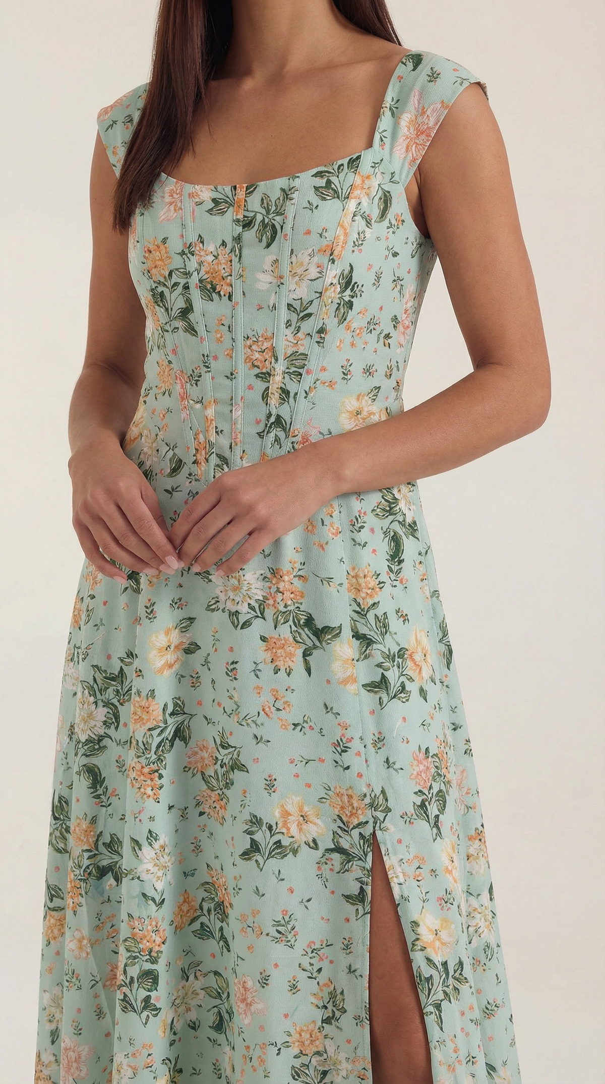 Floral A-Line Midi Dress Wedding Guest for Women