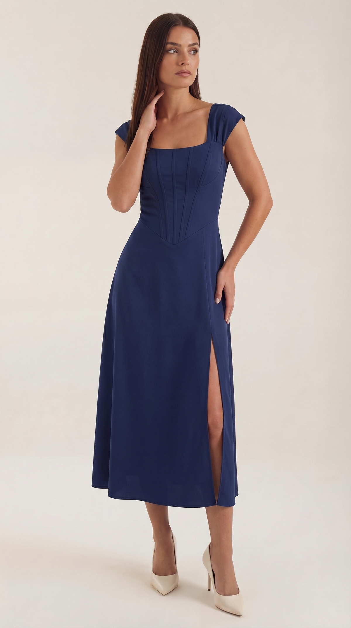 Floral A-Line Midi Dress Wedding Guest for Women