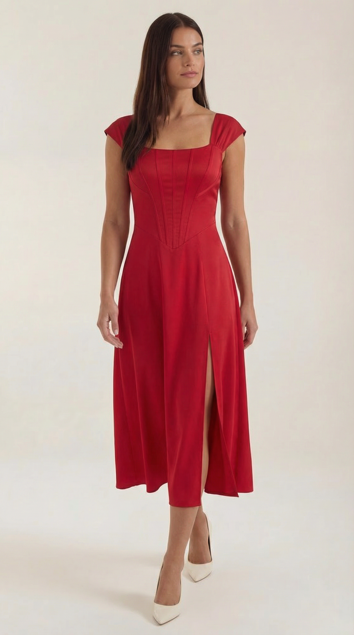 Floral A-Line Midi Dress Wedding Guest for Women