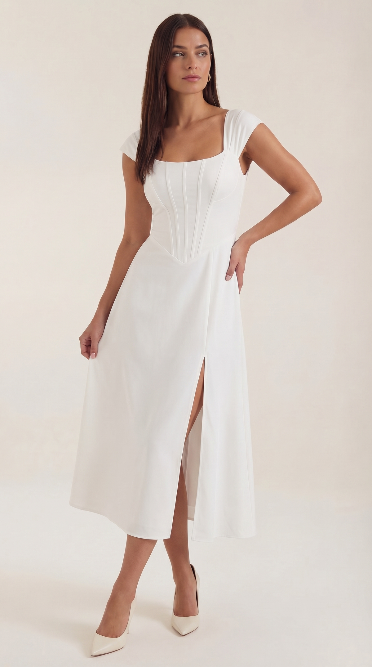 Floral A-Line Midi Dress Wedding Guest for Women