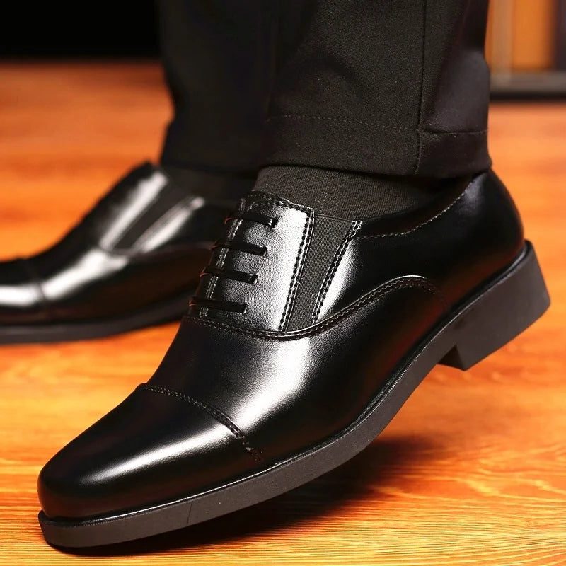 Round Toe Lace-Up Oxford Shoes for Men