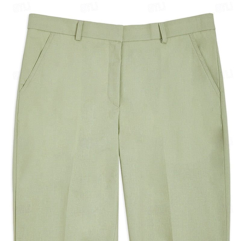 Linen Single-Breasted Three-Piece Suit for Men - View 5