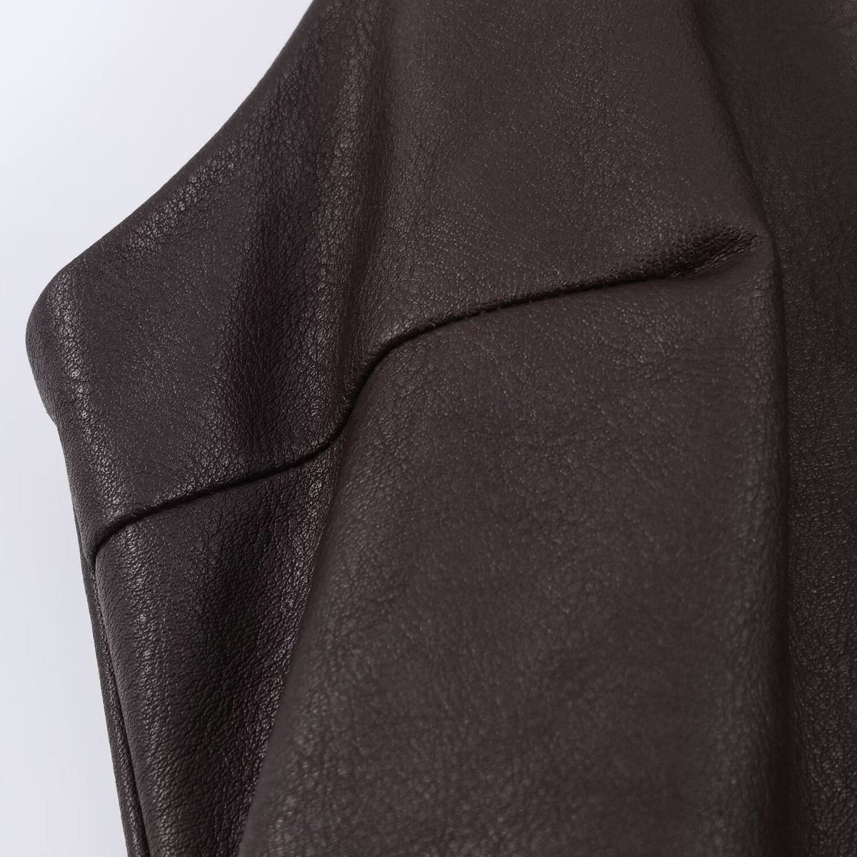Faux Leather Sleeveless Bubble Hem Dress for Women - View 4