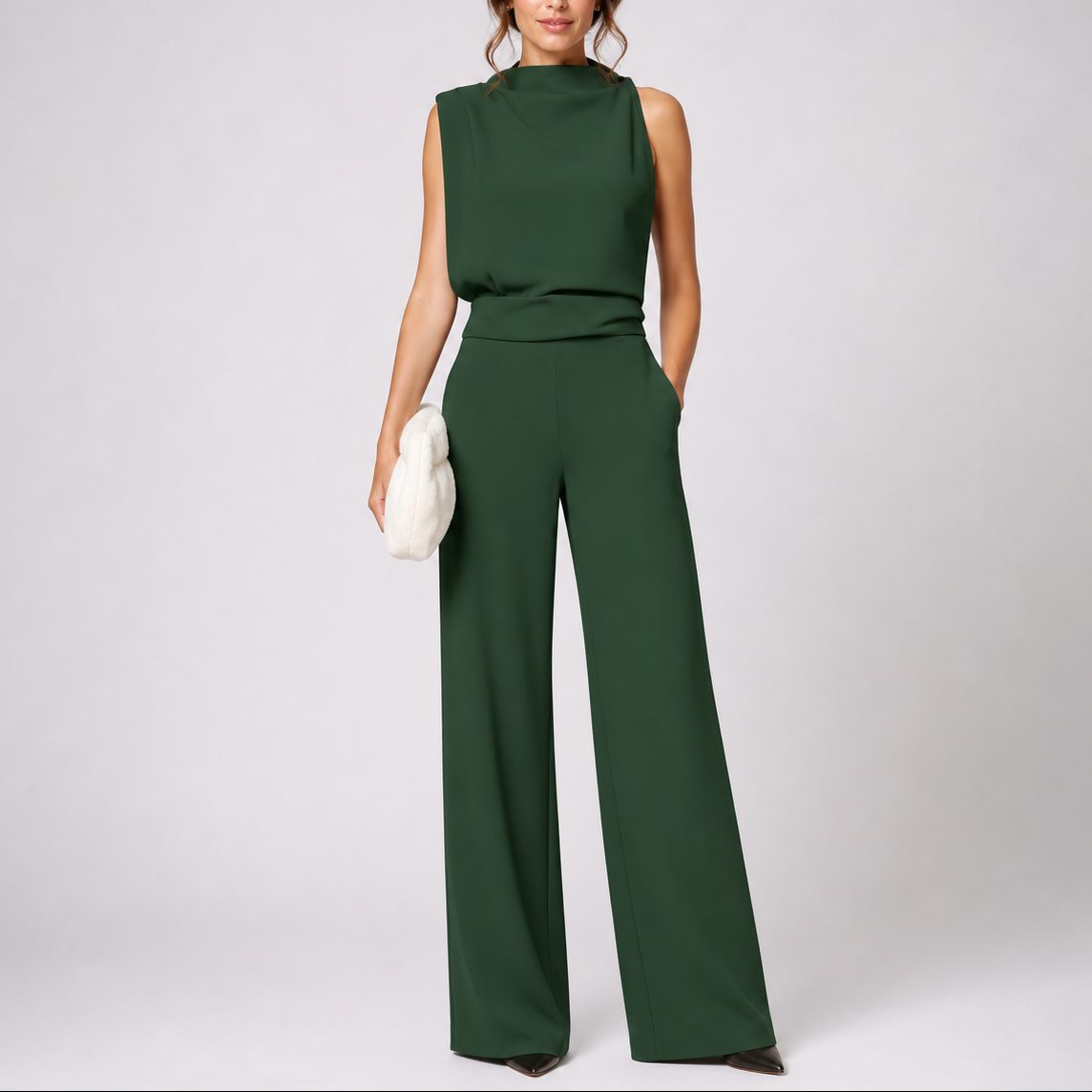 Sleeveless Wide Leg Jumpsuit for Women