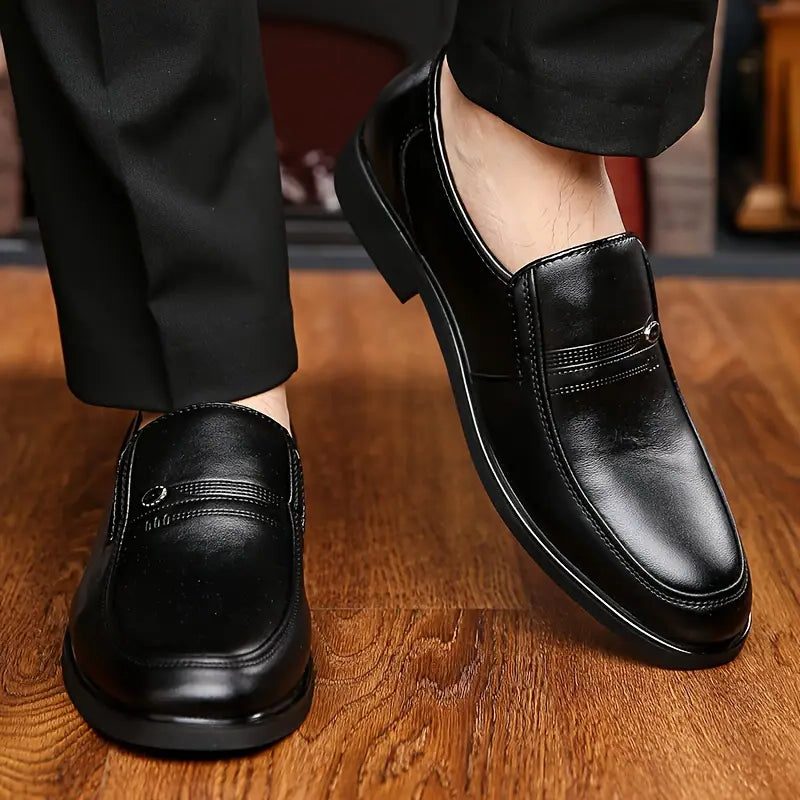 Leather Slip-On Loafers with Chunky Sole for Men - View 2