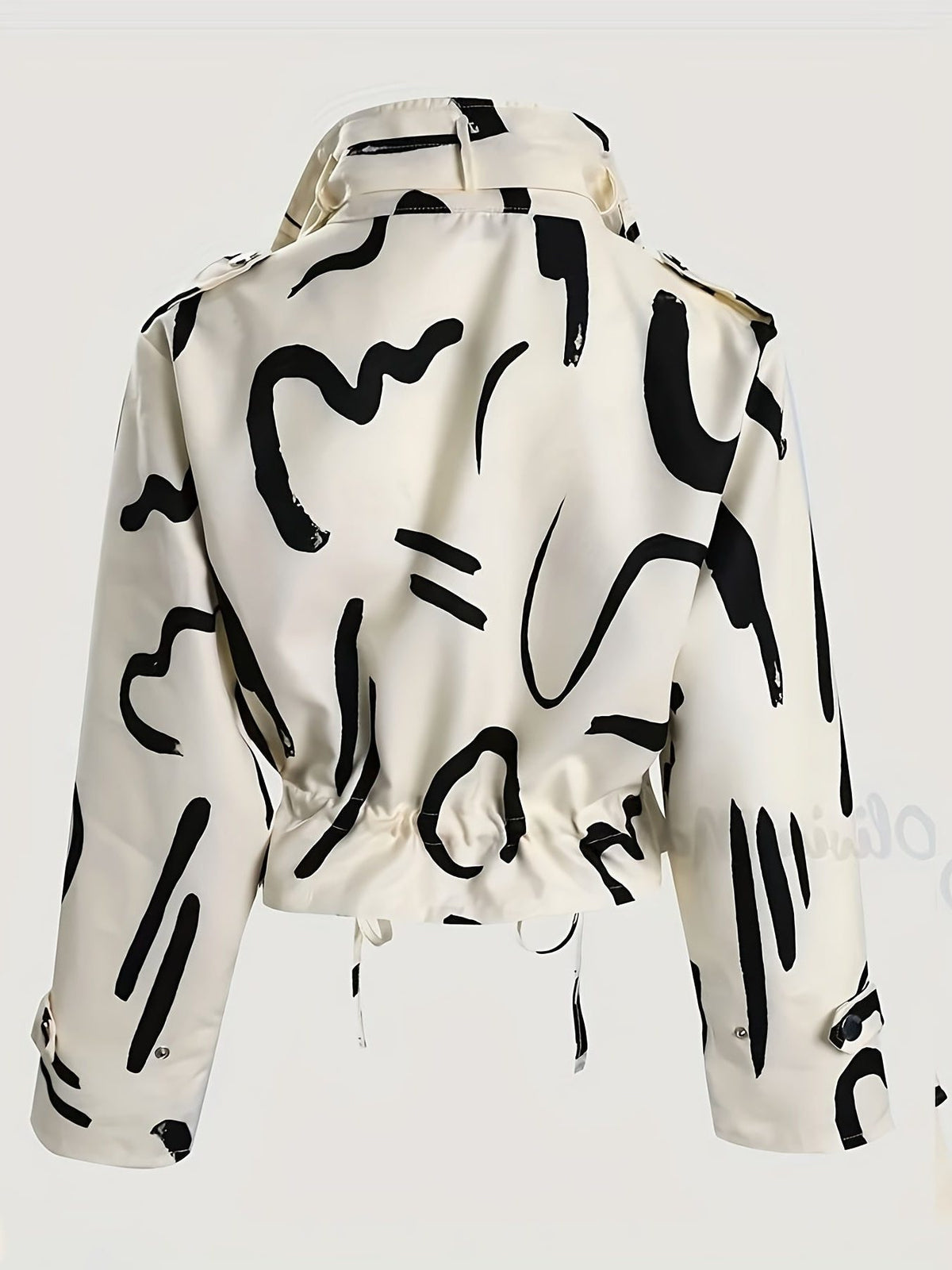 Stand Collar Zip-Up Jacket for Women - View 2