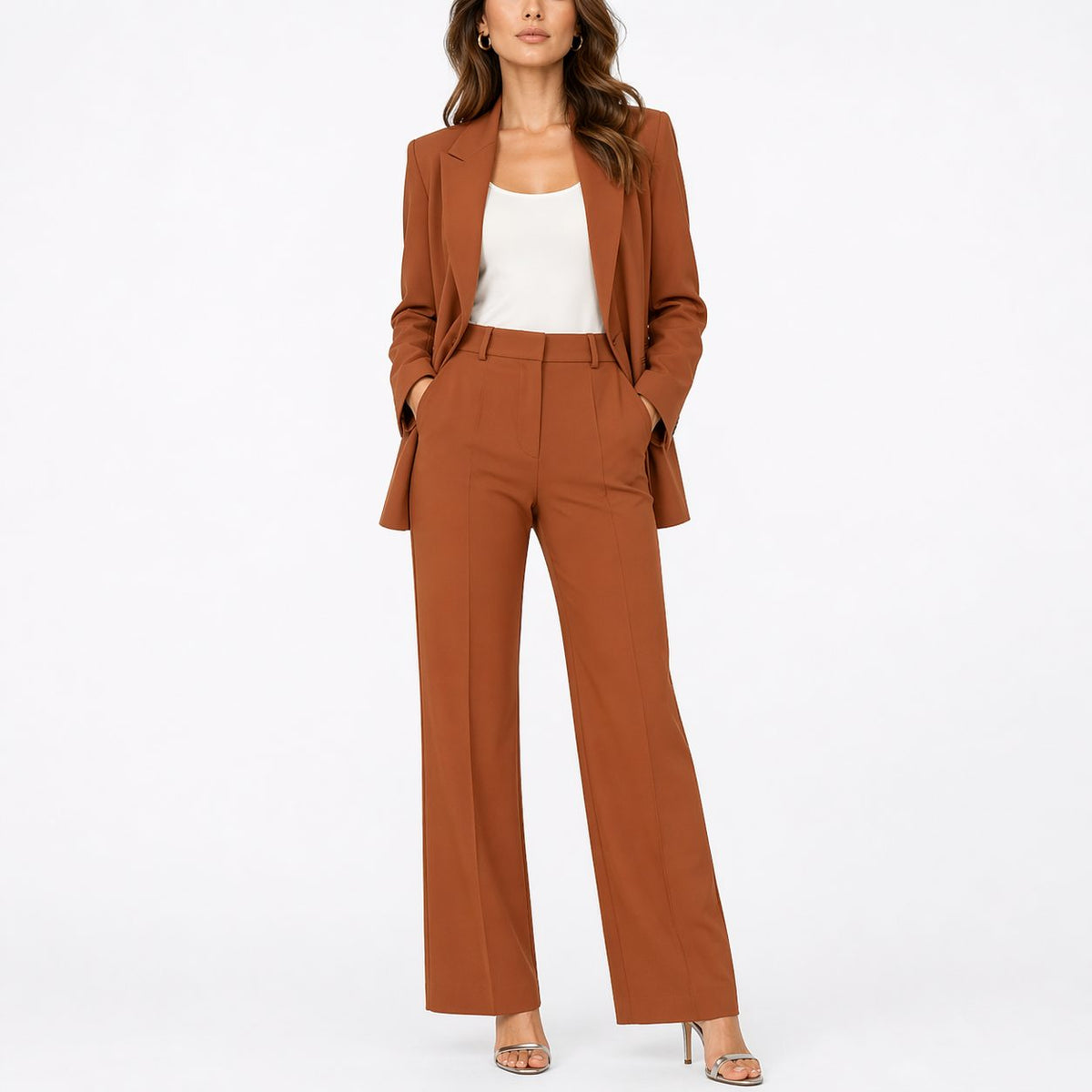 Straight Leg Blazer Set for Women