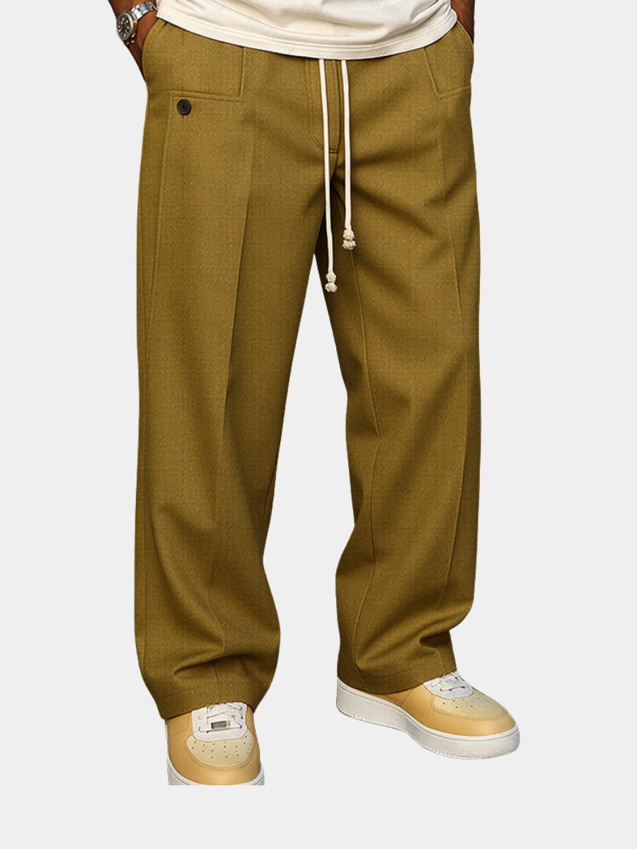 Straight Leg Chino Trousers for Men