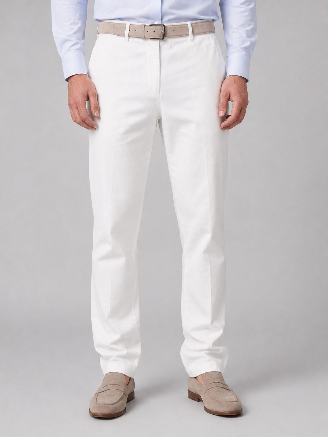 Straight Leg Linen Trousers for Men