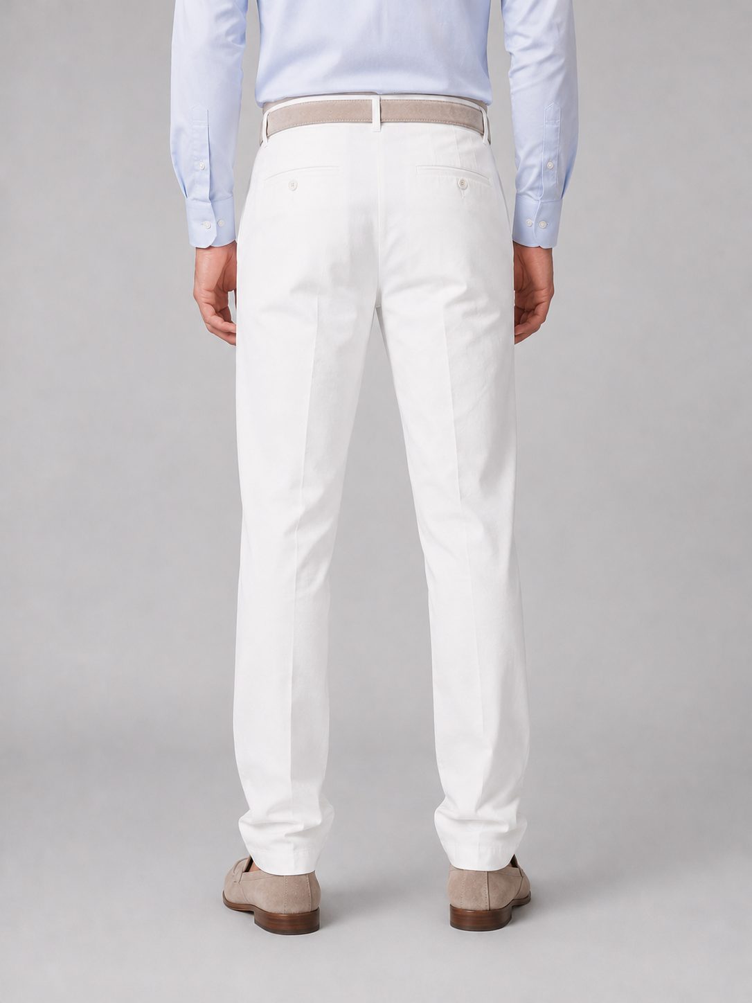 Straight Leg Linen Trousers for Men - View 2