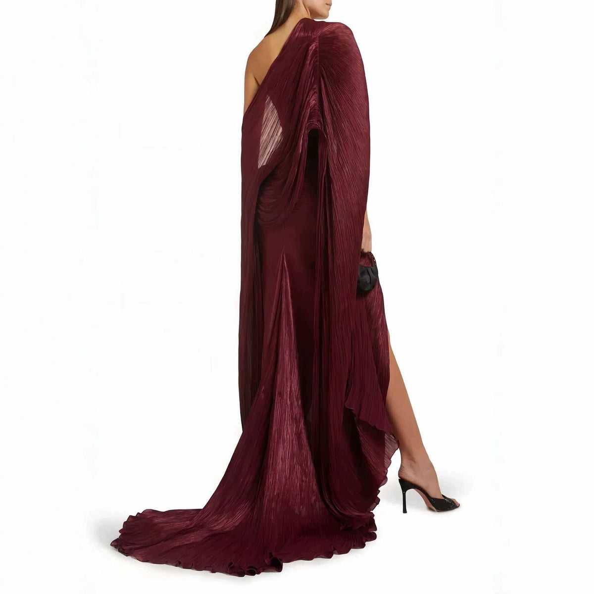 Strapless Pleated Autumn Wedding Guest Maxi Dress for Women - View 2