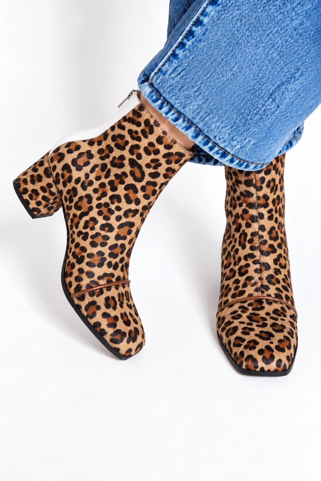 Suede Square Toe Block Heel Ankle Boots for Women - View 13