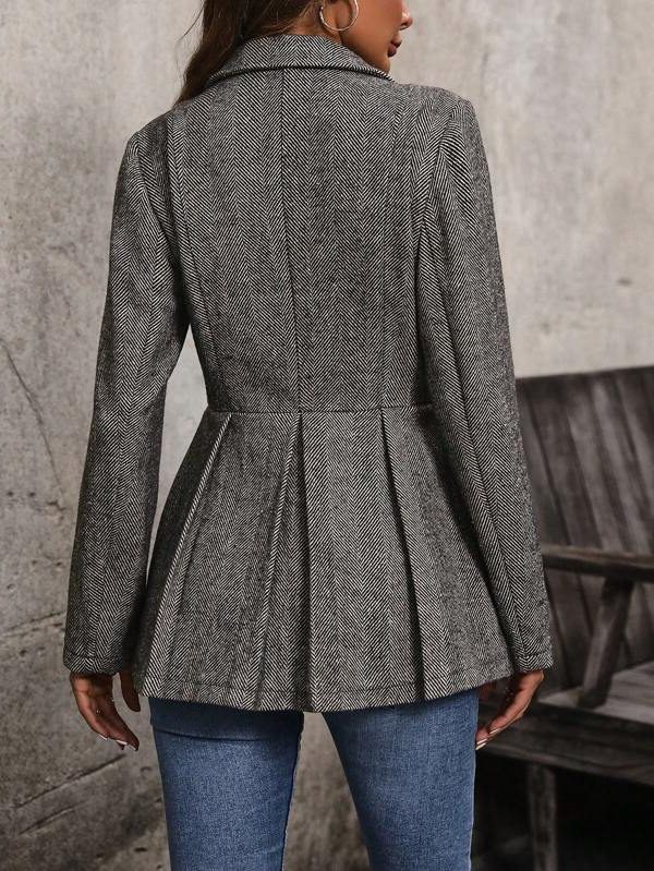 Tailored Blazer with Notch Lapels for Women