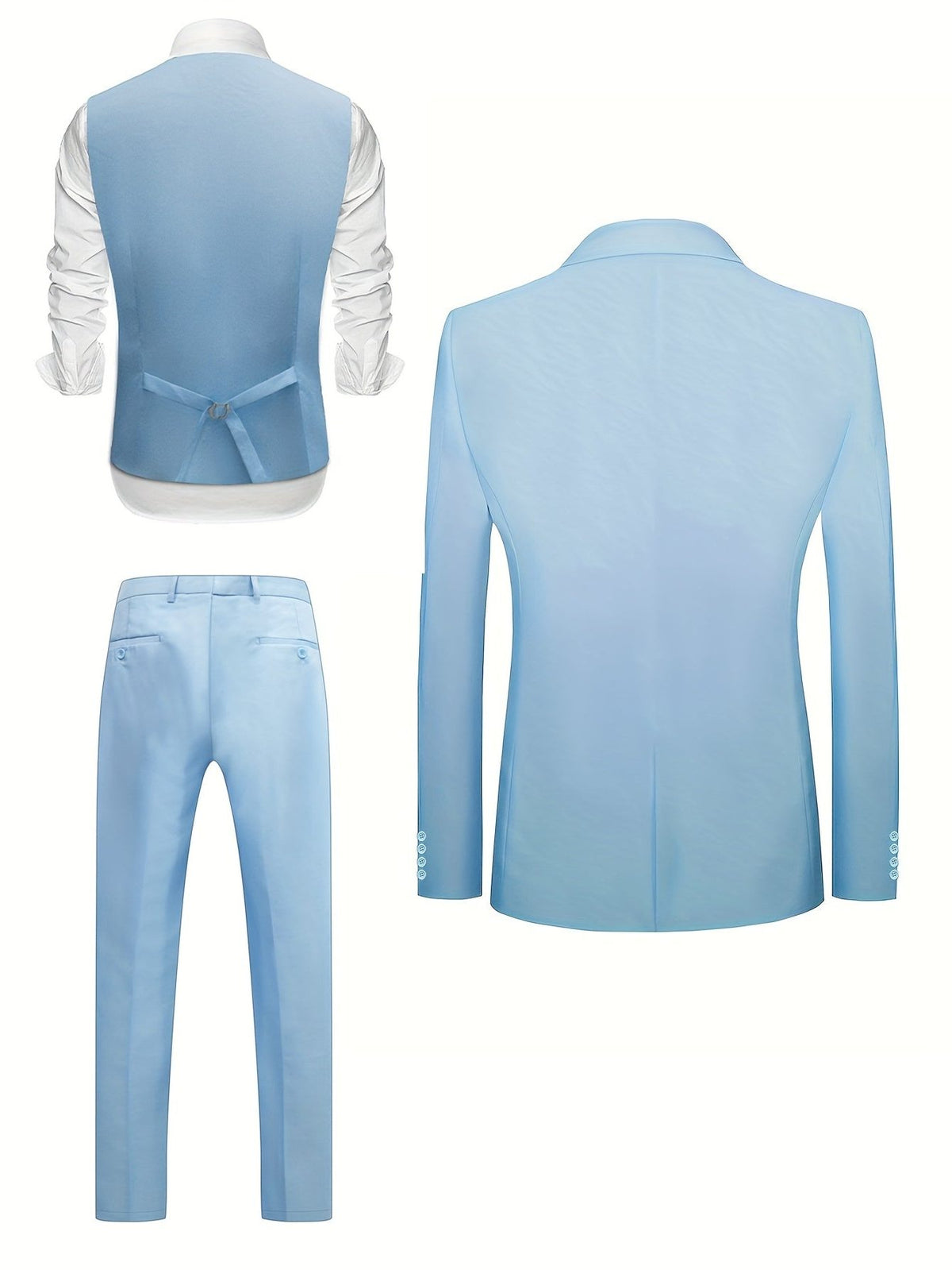 Three-Piece Tailored Suit for Men - View 4