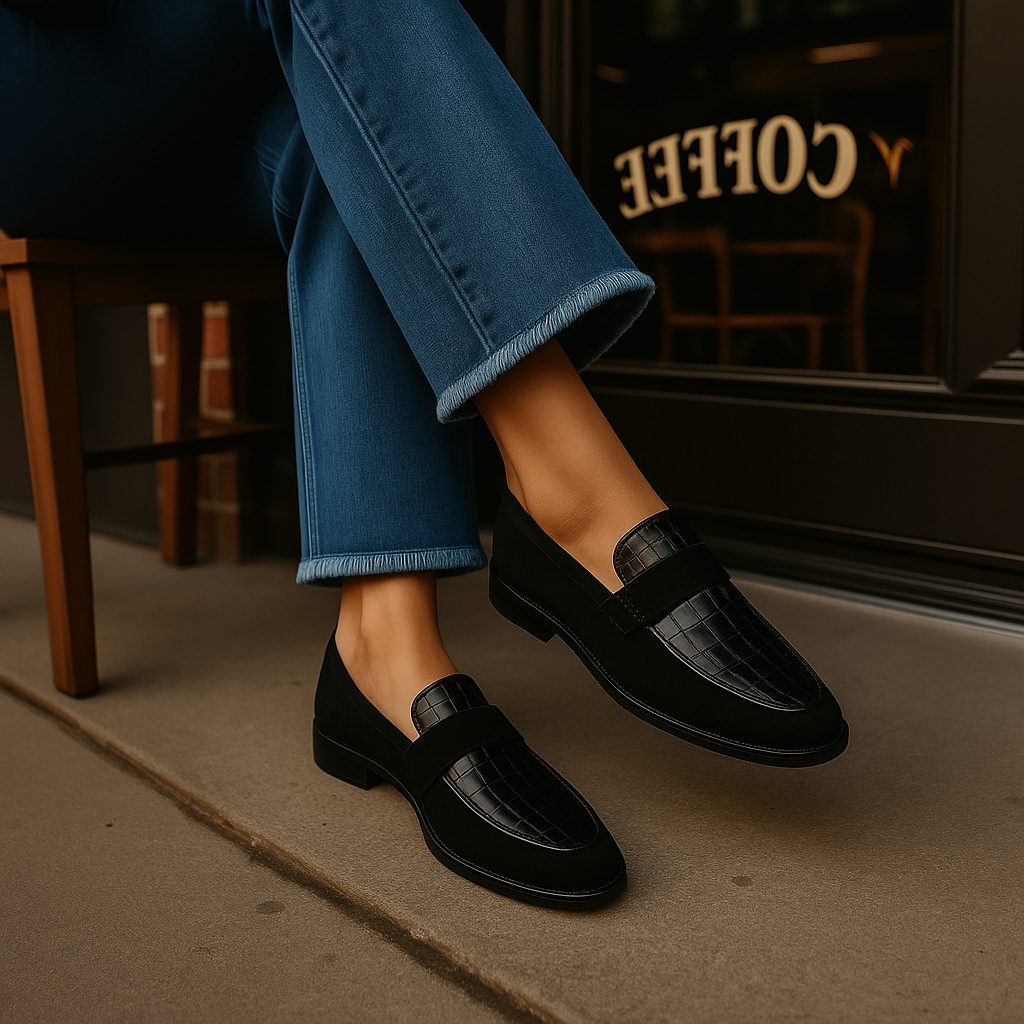 Two-Tone Penny Loafers for Women - View 10