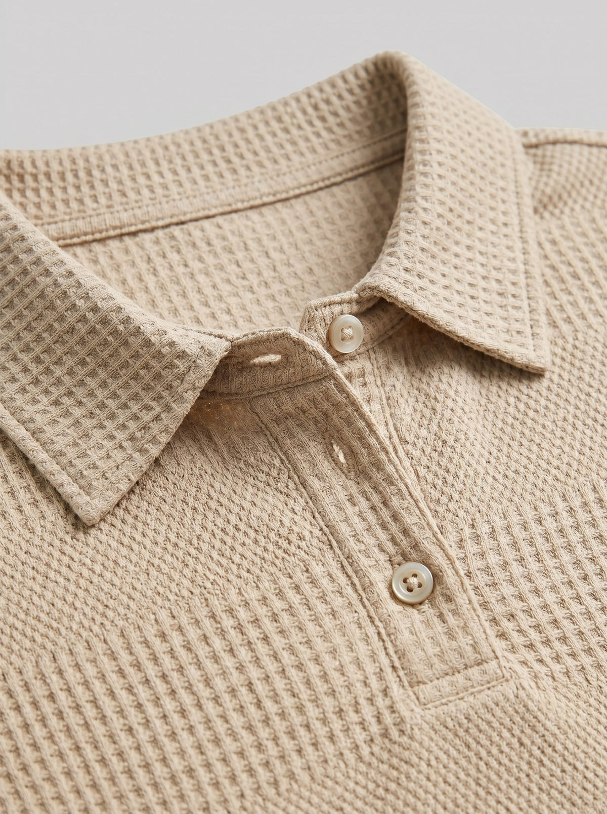 Textured Knit Polo Shirt and Shorts Set for Men - View 25