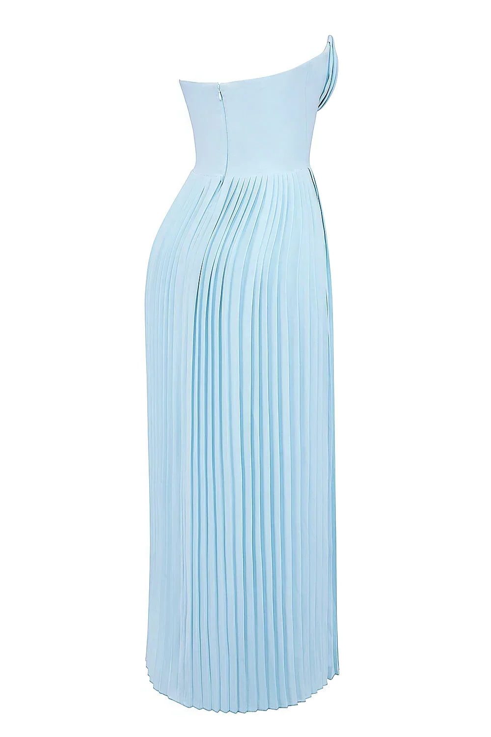 Bustier Pleated Wedding Guest Maxi Dress for Women - View 10