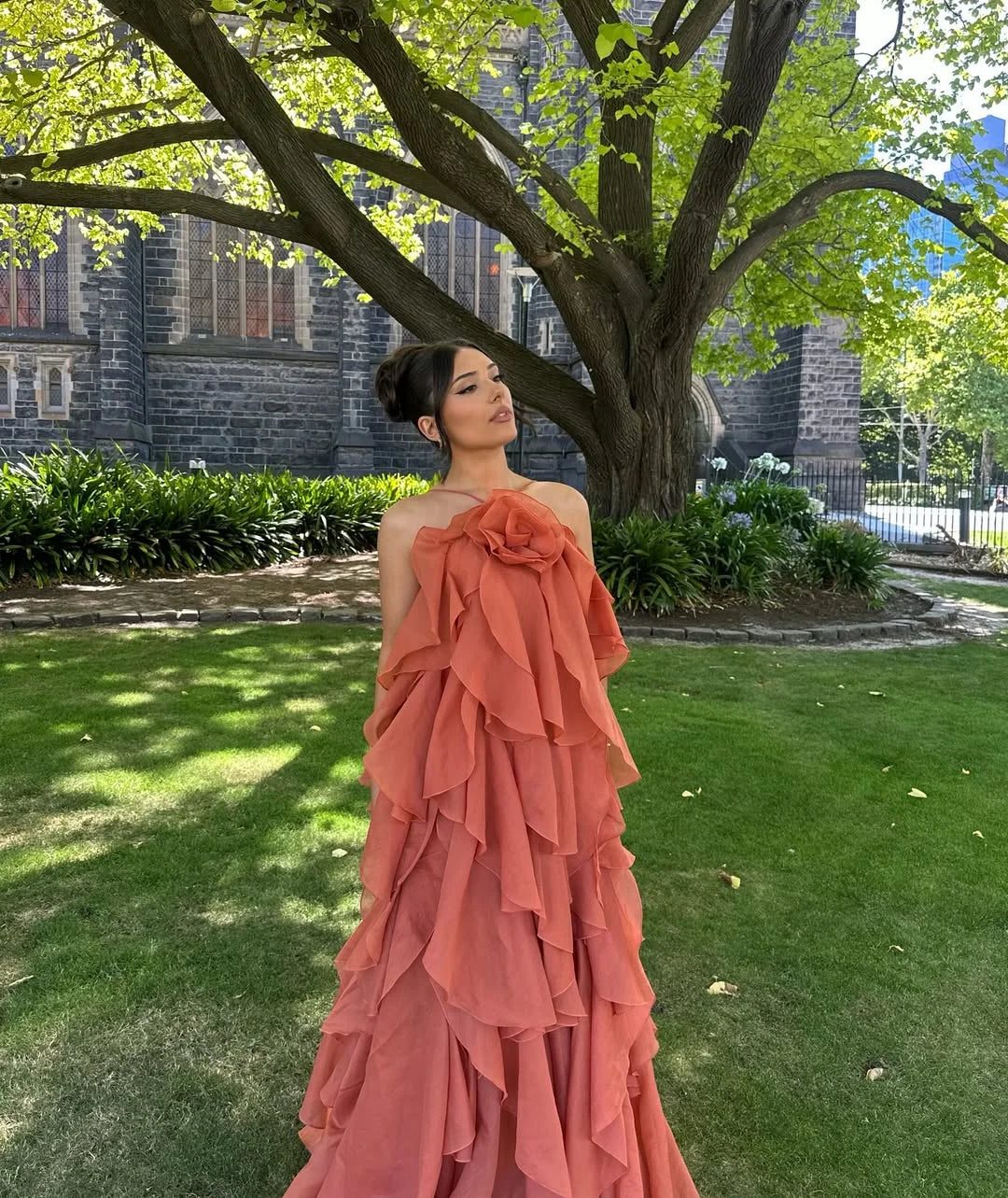 Ruffled Off-Shoulder Wedding Guest Maxi Dress for Women