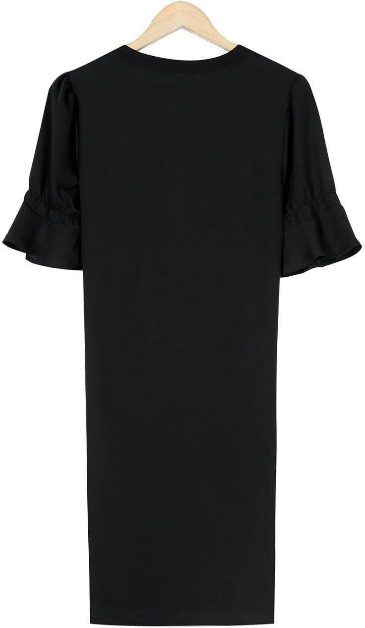 V-Neck Midi Shift Dress for Women - View 4