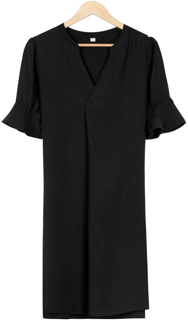 V-Neck Midi Shift Dress for Women - View 6