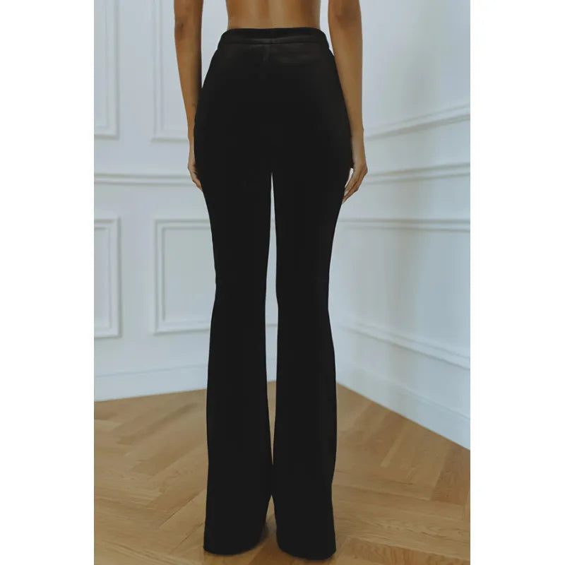 Velvet Flared Blazer Set for Women - View 10
