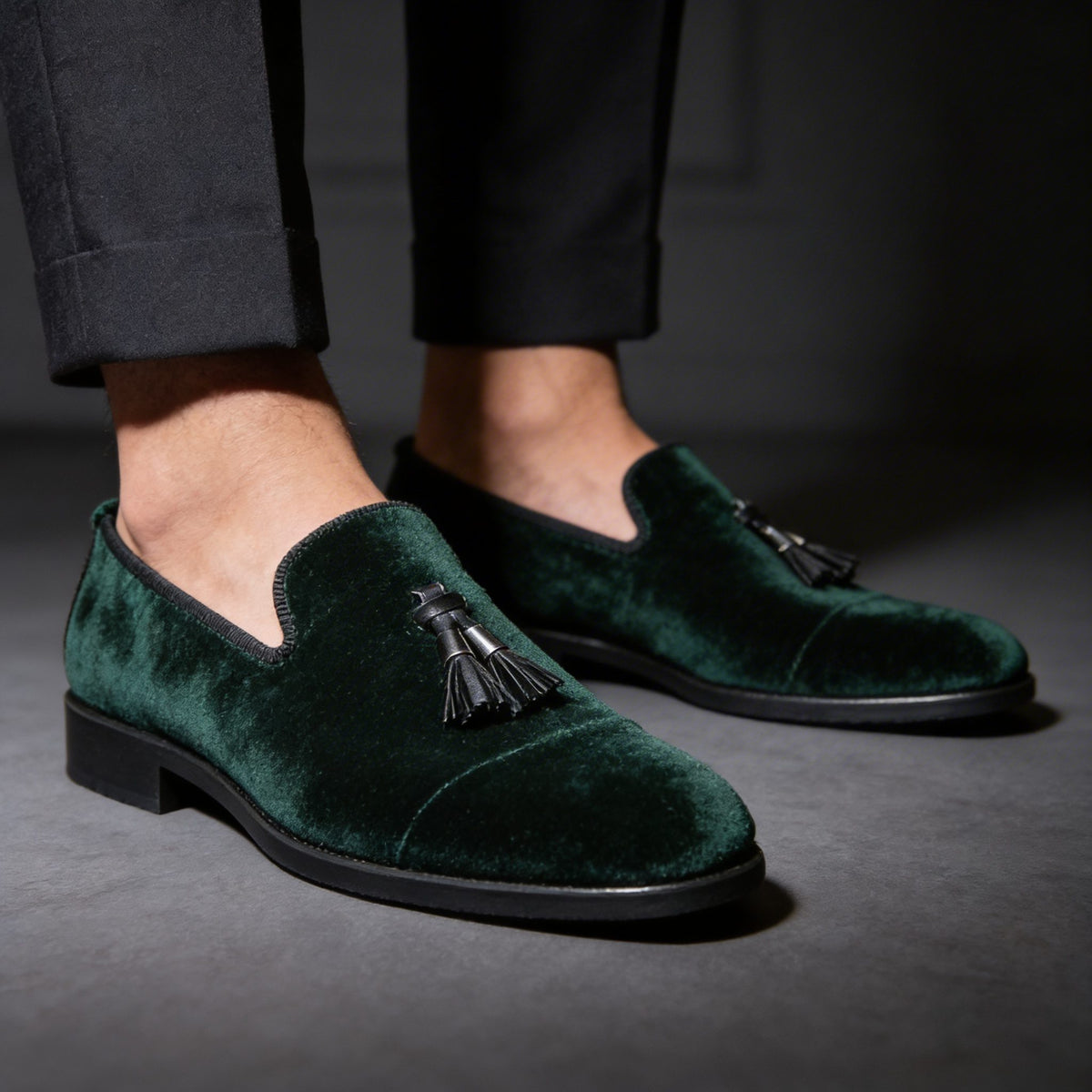 Velvet Tassel Loafers for Men - View 3