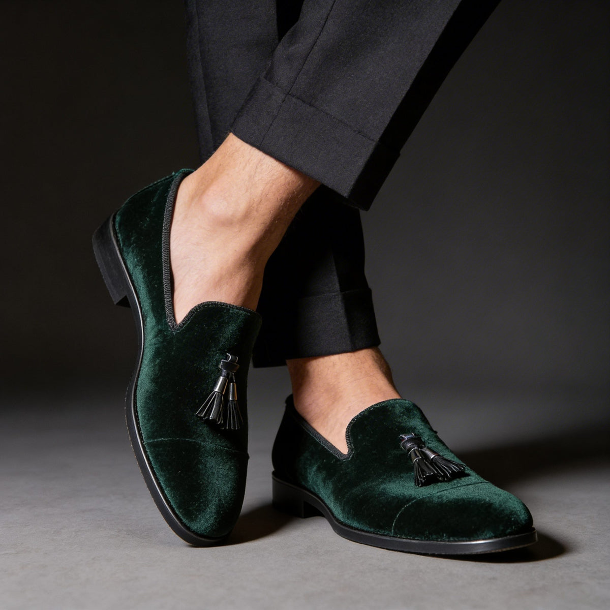 Velvet Tassel Loafers for Men - View 4