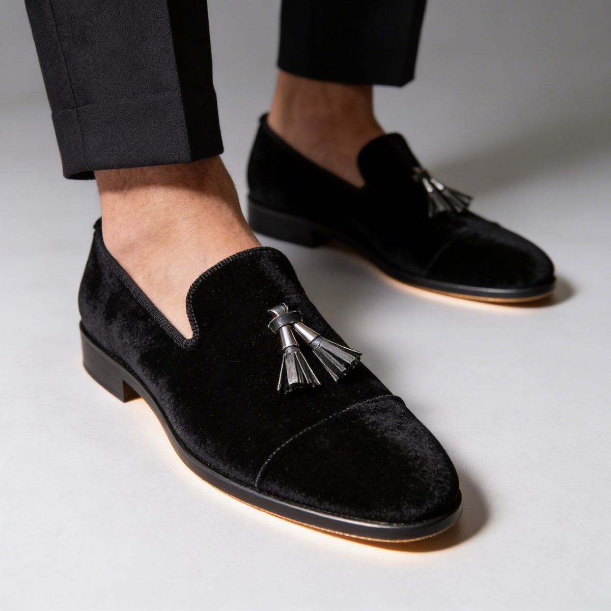 Velvet Tassel Loafers for Men - View 5