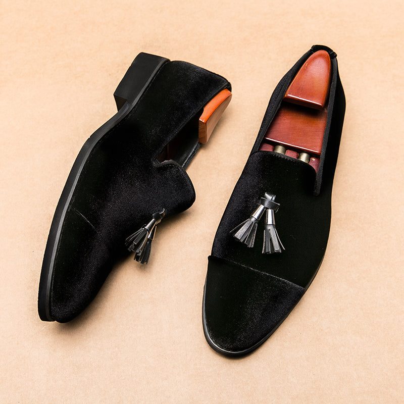 Velvet Tassel Loafers for Men - View 6
