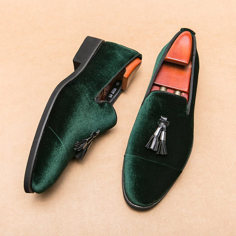 Velvet Tassel Loafers for Men - View 7