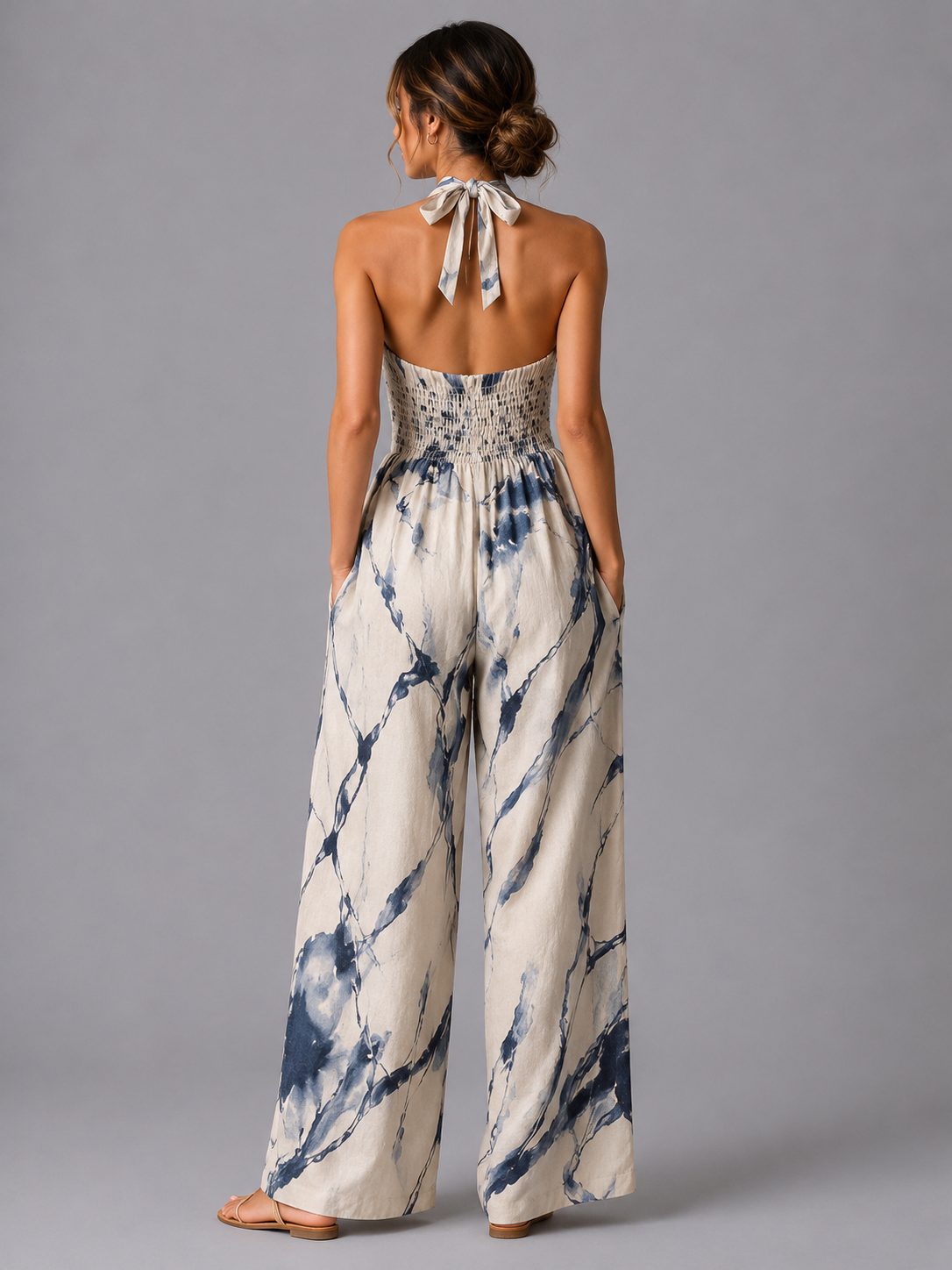 Wide Leg Halterneck Jumpsuit for Women - View 2