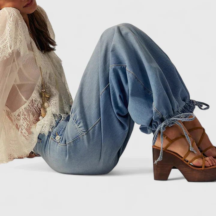 Wide Leg Pleated Trousers for Women - View 4