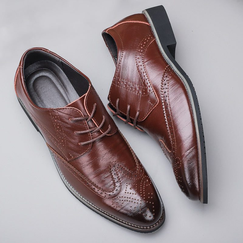 Wingtip Brogue Dress Shoes for Men - Brown