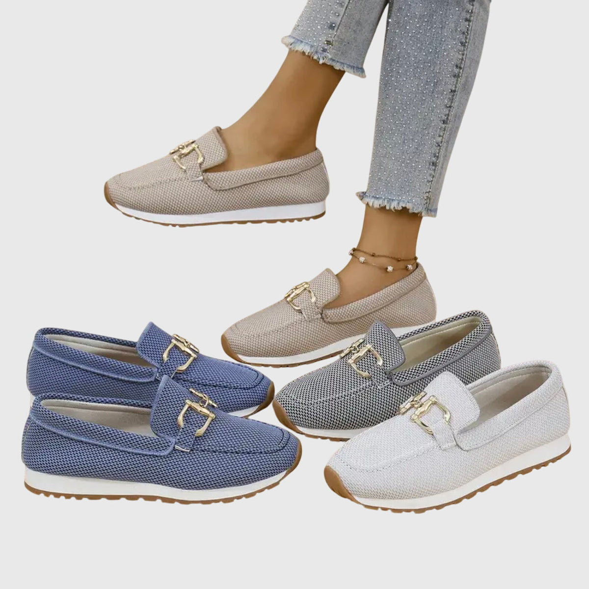 Buckle Detail Loafers for Women