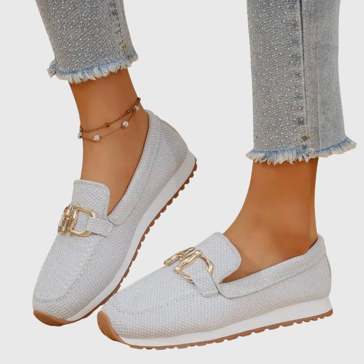 Buckle Detail Loafers for Women