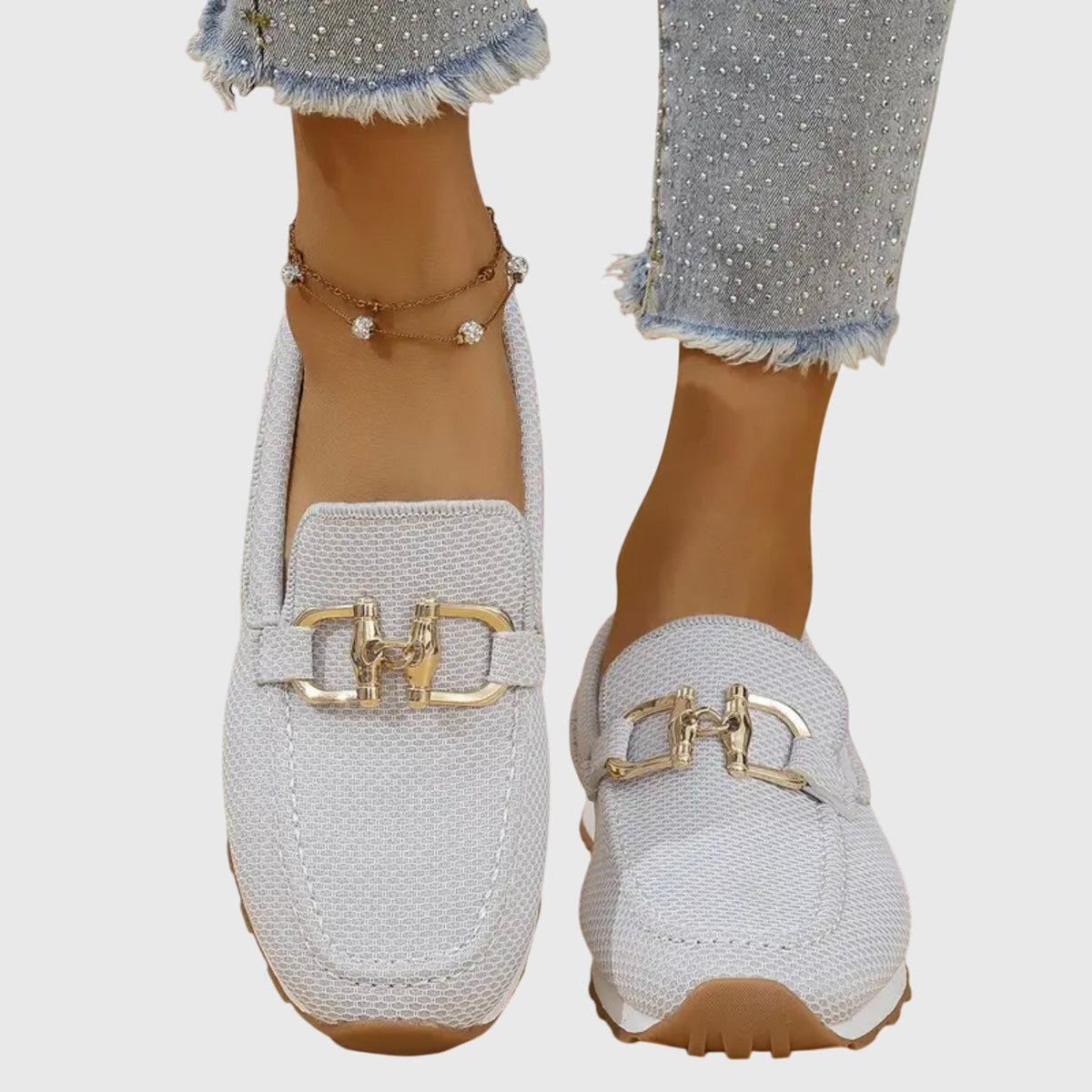 Buckle Detail Loafers for Women
