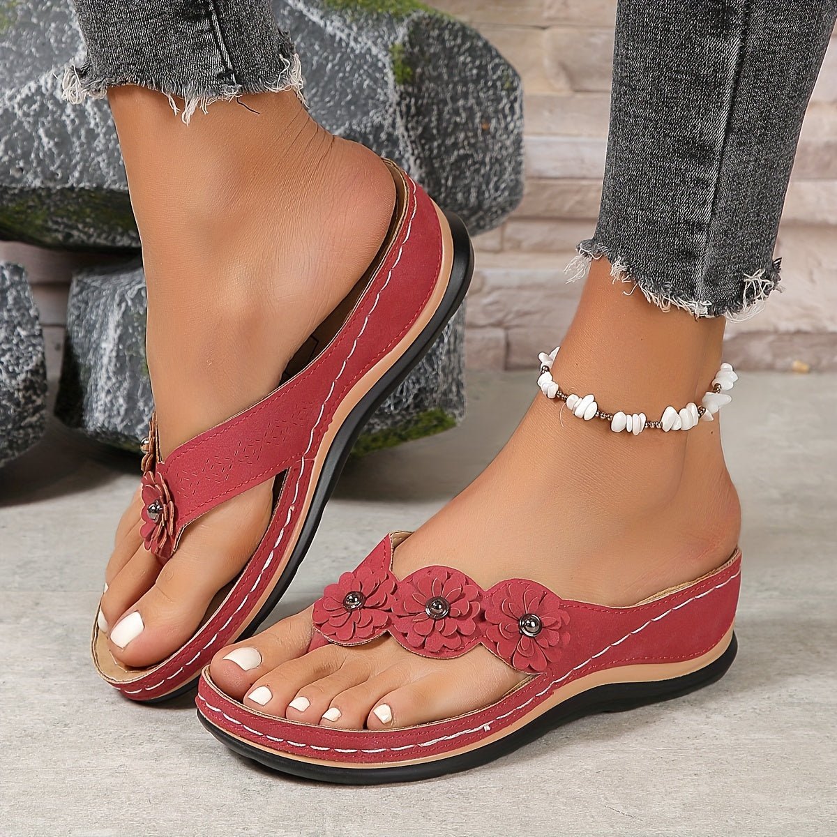 Open Toe Wedge Sandals for Women
