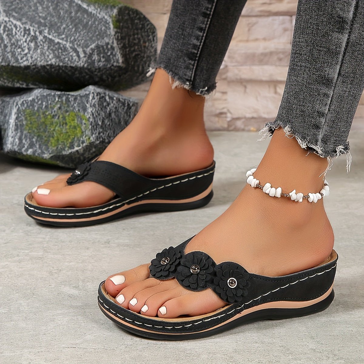 Open Toe Wedge Sandals for Women