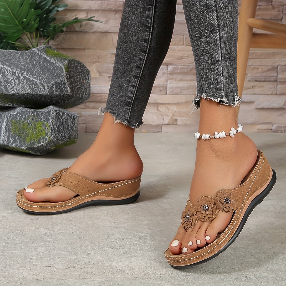 Open Toe Wedge Sandals for Women