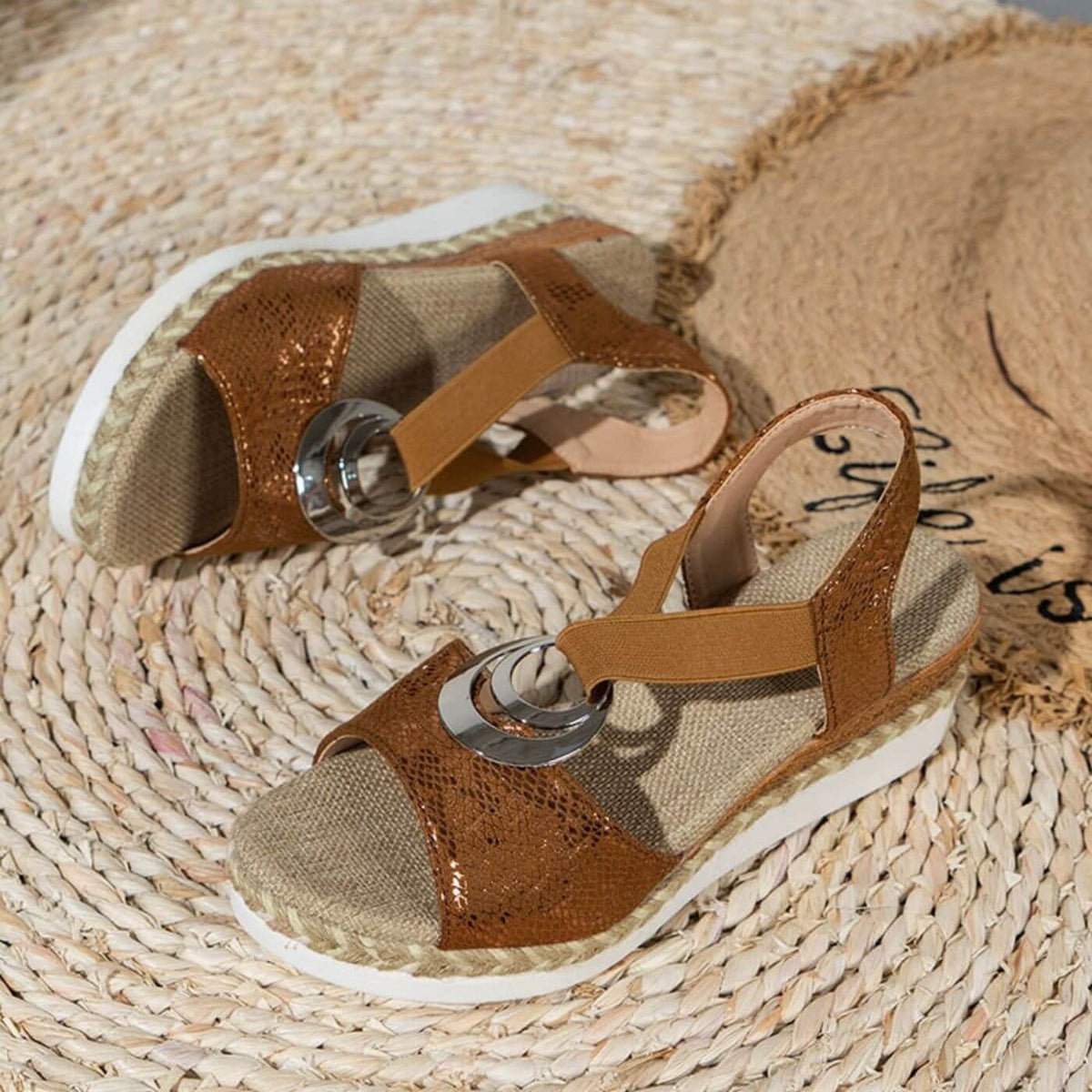 Open Toe Ankle Strap Platform Sandals for Women