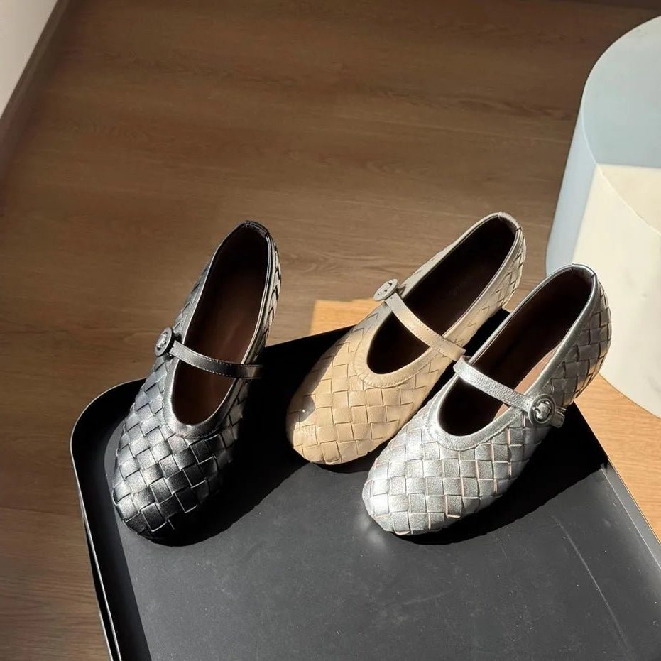 Woven Mary Jane Flats for Women - View 13