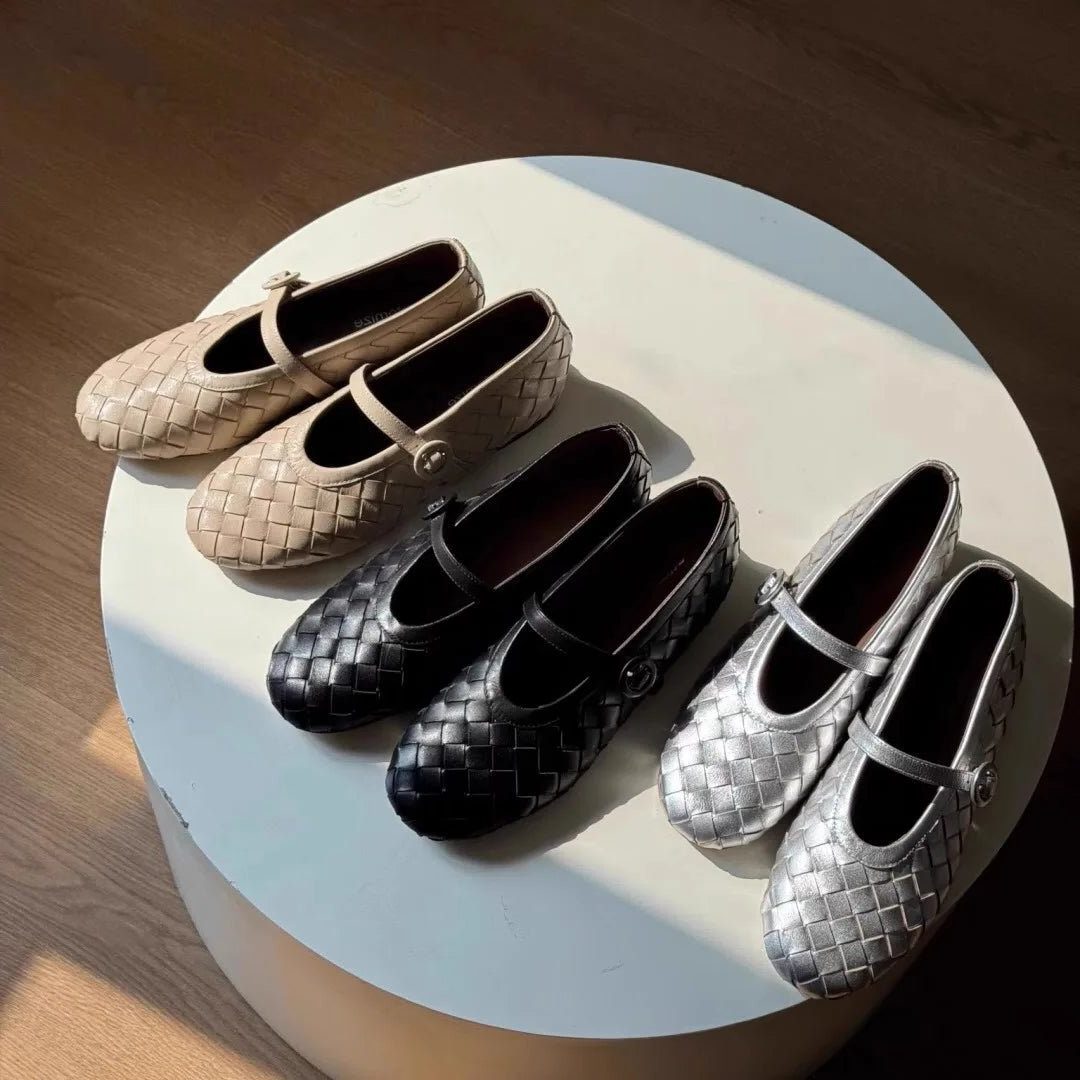 Woven Mary Jane Flats for Women - View 14