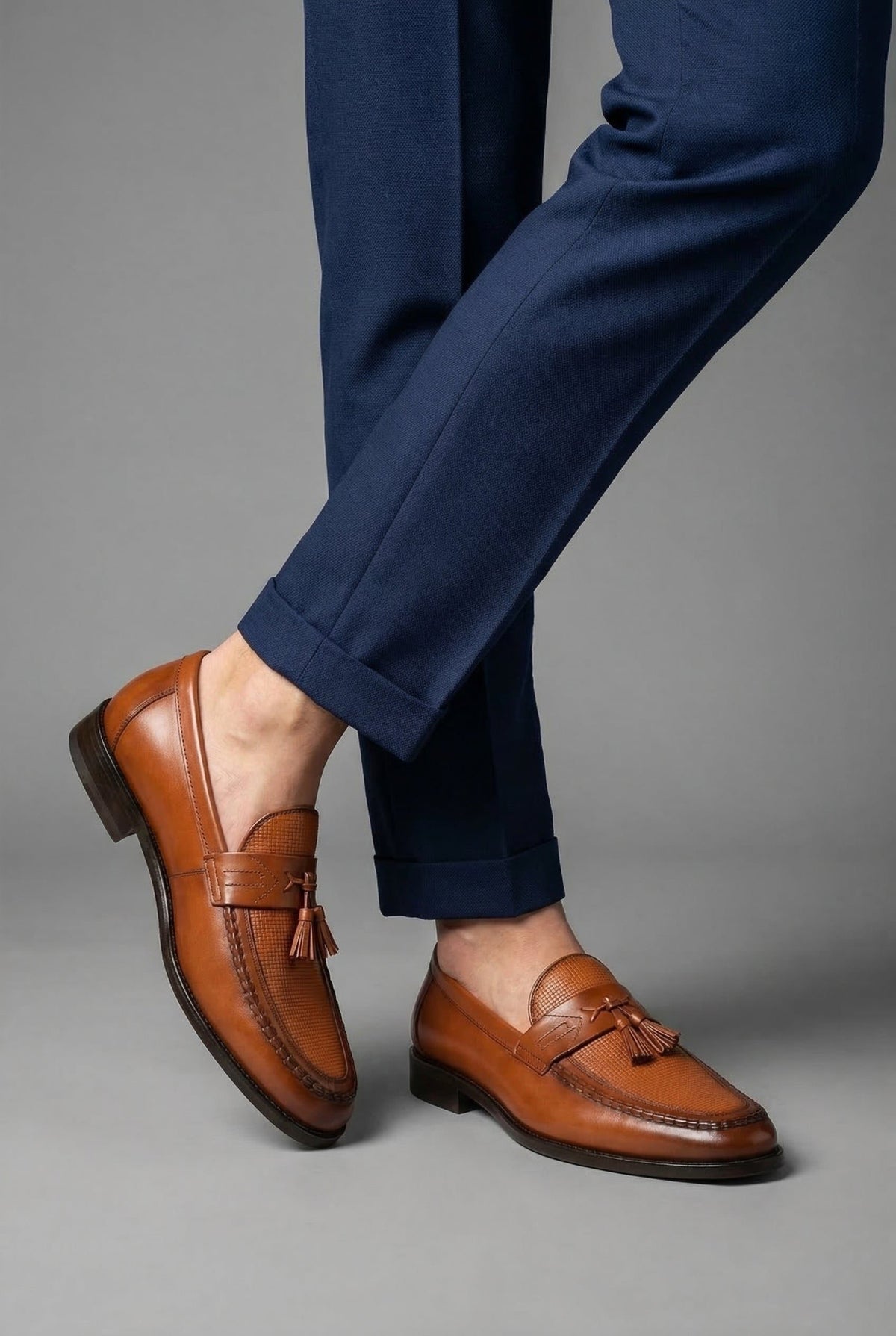 Woven Tassel Slip-On Loafers for Men - View 9