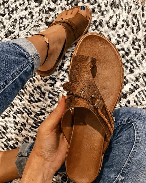Open Toe Buckle Sandals for Women